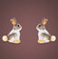 Cute Enamel Rabbit Earrings