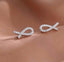 Crystal Ribbon Stud Earrings