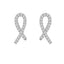 Diamond-InspiredAwarenessRibbonStudEarrings-SparklingSilver-TonedJewelry