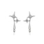 Diamond Starburst Dangle Earrings