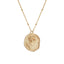Gold Rose Coin Necklace