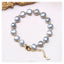 Gray Purple Pearl Bracelet