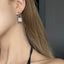 Lock & Key Earrings Dripping Metal Earrings