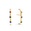 Trio Sapphire & Emerald Bar Earrings