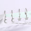 Moon Star Hoop Earrings 925 Sterling Silver