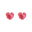 Enamel Pink Viola Earrings