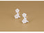 Delicate sterling silver sakura stud earrings with cherry blossom design, 19mm x 17mm in size.