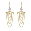 Exotic Gold Plated Dangle Earrings - Anti-Tarnish Finish