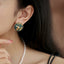 Hand-Painted Hummingbird Enamel Earrings - Real Gold Plated with Sterling Silver Posts