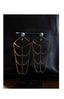 Pearl and Gold Chain Dangle Earrings