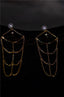 Pearl and Gold Chain Dangle Earrings