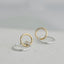 Stud earrings, Sterling Silver, 14k Gold Plated, Cute, Circle, Round, Dangle Earrings, Drop Earrings