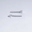 Square shape silver earrings, Studs, Solid Sterling Silver, Minimalist Jewelry