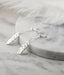 Tiny feathers earrings, Dangle earrings, Sterling Silver, Mismatched earrings, Cutest.