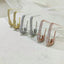 Safety pin earrings, Pin earrings, Sterling Silver, 14k Gold Plated, Rose gold, Chic, Sold by single, Bold.