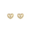 Super Tiny Gold Heart Studs , Simple Heart Stud earrings, Cute, Dainty, Delicate jewelry.