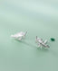 Tiny leaf earrings| Feather studs| Polished| Studs| Sterling Silver| Rose gold