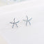 Starfish earrings , Blue starfish studs,  Sterling Silver, S925, Dainty, Gift for her