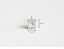 Square frame sterling silver studs| Solid Sterling Silver| Minimalist Jewelry| Tiny cz studs| Diamond Cube studs
