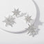 Starburst Dangle Earrings, Eight-pointed star Earrings , Sterling Silver, Cute, Gold, Starry Night