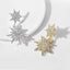Starburst Dangle Earrings, Eight-pointed star Earrings , Sterling Silver, Cute, Gold, Starry Night