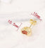 Pomegranate Ruby Fruit Necklace - Gold Plated