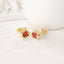 Pomegranate Ruby Fruit Necklace - Gold Plated