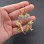 T-Rex Skeleton Dangle earrings | 14k Gold Plated| Cute | Dinosaur| Tyrannosaurus Rex
