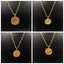 Rectangle Chain Birth Flower Necklace