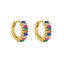 Tiny Gild Hoop Earrings| Hoops| Emerald | Sapphire | Rainbow | Pink| Purple | Dainty| Delicate| Cutest|