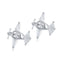 Tiny airplane Earrings| Plane Studs| Gold Studs| Crystal earrings| Jet earrings| Gold plane| Sterling Silver| Cutest