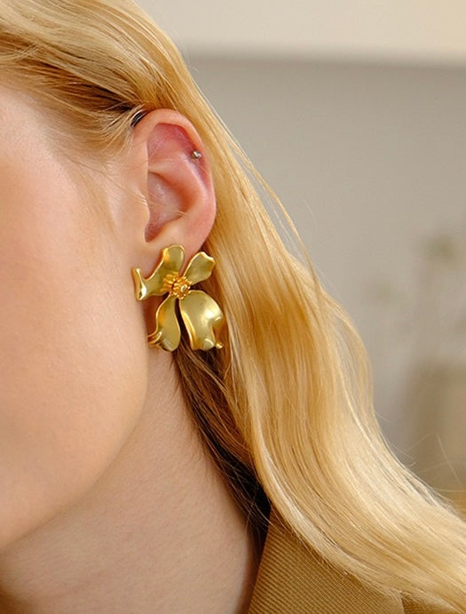 Irises statement earrings