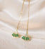 Emerald Fan Thread Earrings