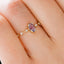 Purple Floral Branches Ring