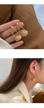 Gold Nest Drop Earrings