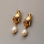 Abstract Hand Pearl Earrings