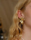 Gold Irises Statement Earrings