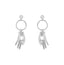 Okay Gesture Earrings 925 Sterling Silver Earrings