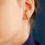 Trio Sapphire & Emerald Bar Earrings