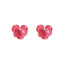 Enamel Pink Viola Earrings