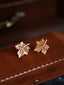 Gold Plated Maple Leaf Earrings with Sterling Silver Posts