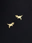 T-Rex studs, Flying dragon earrings, Brachiosaurus studs, Sterling Silver, 14k Gold Plated, Cute, Dinosaur, Tyrannosaur