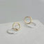Stud earrings, Sterling Silver, 14k Gold Plated, Cute, Circle, Round, Dangle Earrings, Drop Earrings