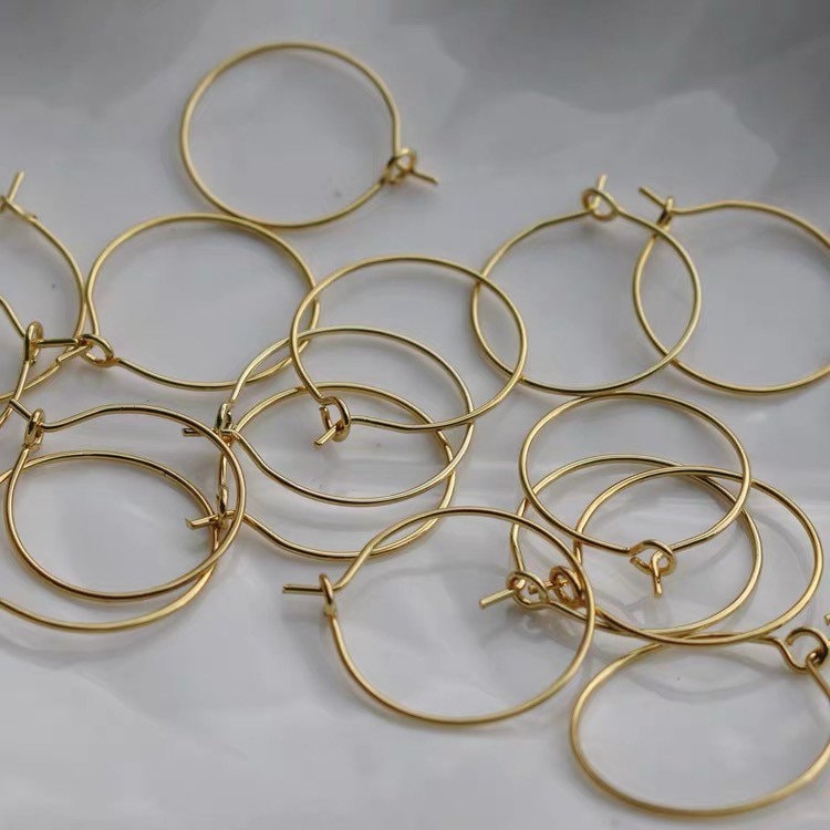 Gold Hoop Earrings, Heavy Gold Plated over Sterling Silver, 18K, 25mm, Minimalism