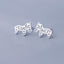 Tiny Zebra Earrings| Cutout studs| Sterling Silver| S925