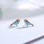 Tiny Bird Earrings| Studs| Enameled earrings| Sterling Silver| Gift for her| Cute|