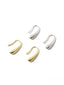 Silver Teardrop Earrings, Water Drop Hoop Earrings, Heavy Gold Plated over Sterling Silver, 18K, Simple Hoops, Minimalism