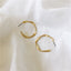 Twisted hoop earrings| Matte gold finished| Simple hoops| Minimalist