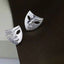 Tiny mask earrings| Studs| Sterling Silver| The Phantom of the Opera| Men’s earrings