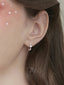 Silver cross hoop earrings| Hoops| Sterling Silver|Gifts for her| Crystal cross hoops| Ball hoops
